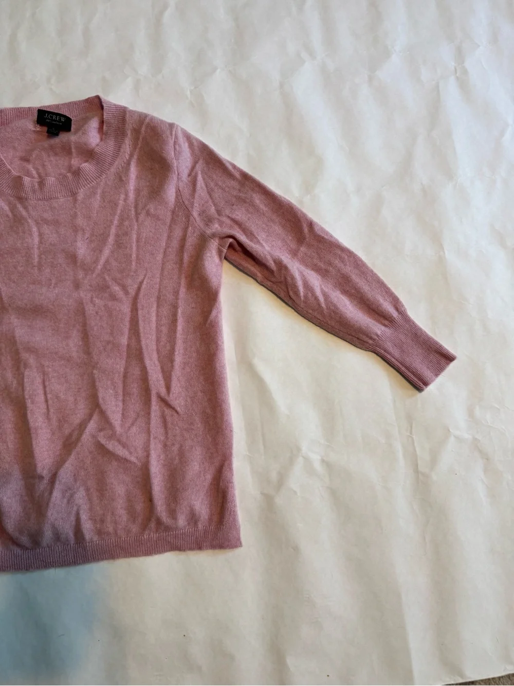 J. Crew Lightweight Crewneck Sweater in Dusty Rose